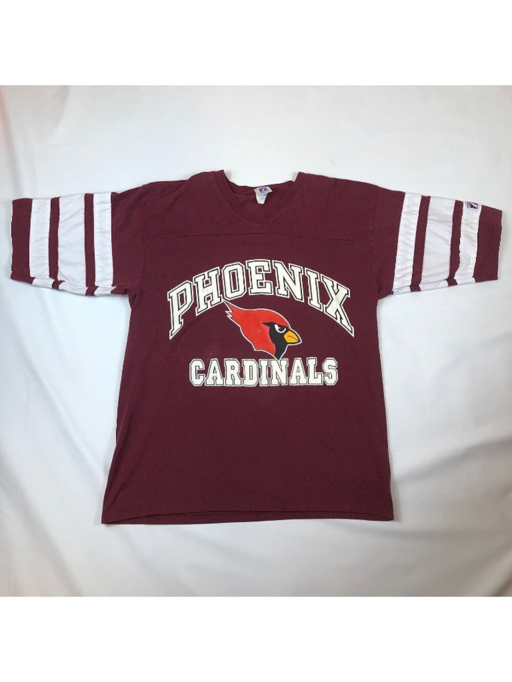 Vintage Phoenix Cardinals  Logo 7 Red Jersey T Shirt Size Large USA Arizona NFL